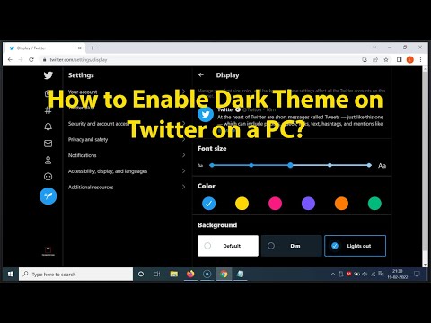 How to enable dark theme on Twitter on PC?