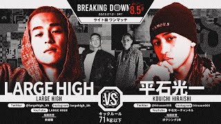 BreakingDown8.5 第1試合 LARGE HIGH vs 平石光一 煽りV