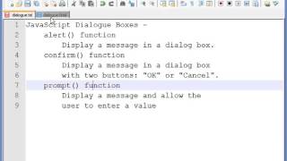 JavaScript tutorial for Beginners - JavaScript Dialog Box video lecture-02