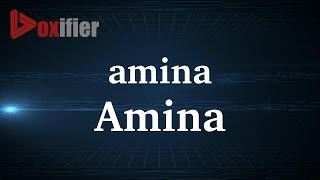 How to Pronunce Amina in French - Voxifier.com