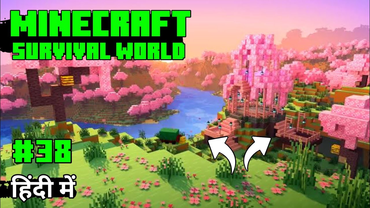 EXPLORING CHERRY BLOSSOM BIOME丨MINECRAFT SURVIVAL WORLD GAMEPLAY IN ...