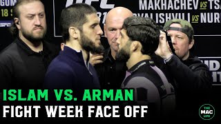 Islam Makhachev vs. Arman Tsarukyan Fight Week Face Off