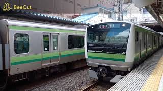 【大きなジョイント音も撮れた】京浜東北線・横浜線東神奈川駅で発着シーンを撮影