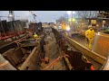 volvo 235el excavator with steelwrist tiltrotator x26. putting down a manhole