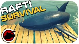Raft ► Surviving the shark! - Raft Survival Gameplay