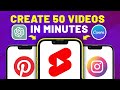 Bulk Create Short Videos in Canva & ChatGPT - I Made 50 Shorts in 20 MINUTES