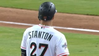 WSH@MIA: Stanton plates J.T. Realmuto with a single