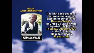 Keenan Charles ~ Short Obituary