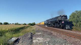 UP 4014 (BIGBOY) leads PG3SL past Route 52  #up4014