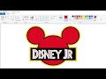 How to draw Disney Junior logo in Jurassic Park style using MS Paint | How to draw on your computer