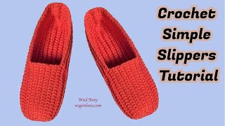 Crochet Simple Slippers Tutorial | Heklane popke | jednostavan rad