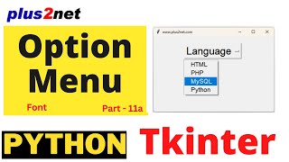 Managing font size of Tkinter OptionMenu #tkinter #fontsize