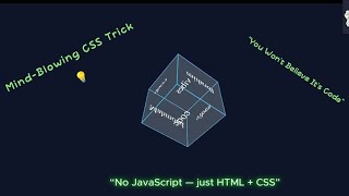3D Cube Loader with Pure CSS 🔥 | No JavaScript! #animation #htmlcss #3danimation
