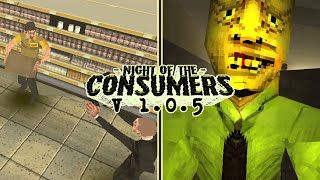 NIGHT OF THE CONSUMERS V1.0.5: New location, modes, ending, cutscenes and more █ Horror Game █