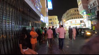 Naif Deira Dubai Eid Night Busy Street Virtual Walking Tour 4k 2022