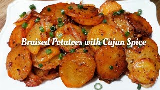 Quick \u0026 Easy Breakfast Dish/Braised Potatoes with Cajun Spice