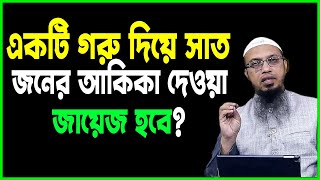 একটি গরু দিয়ে কয়জনের আকিকা করা যায় । একটি গরু দিয়ে সাত জনের আকিকা দেওয়া জায়েজ হবে । সত্তয়াল