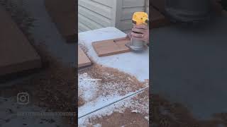 Chamfering the edges of a batch of trays. #woodworking #router #chamfer #trays #shorts