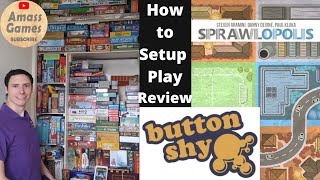 How to play Sprawlopolis review setup AmassGames co-op board game tableau 1-4 players tabletop micro