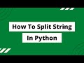 Split String in Python