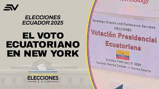 Decenas de ecuatorianos votaron en Queens, Nueva York | Elecciones Ecuador 2025 | Ecuavisa