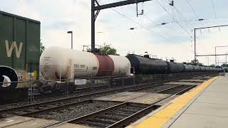 CSX M300 led by an SD70ac with a cool horn and a friendly engineer at Langhorne