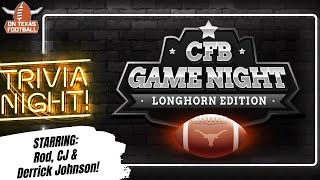Longhorn Legend Derrick Johnson Joins College Football Game Night! | Texas Longhorns Sports Trivia