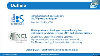 Spectradyne LNP Webinar: Look beyond light scattering with the ARC particle analyzer