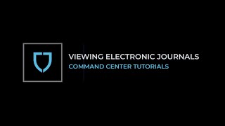 Command Center Tutorial - Viewing Electronic Journals