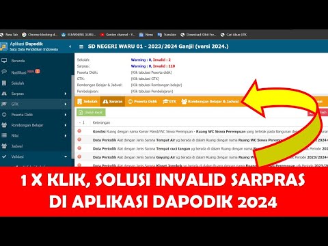 SOLUSI INVALID SARPRAS DI DAPODIK 2024 - YouTube