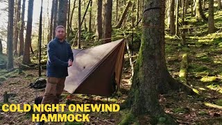 Hammock camping in winter #onewind  #Wisportracoon45l