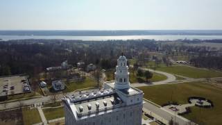 2017-03-04 - Nauvoo Temple Angel Moroni's View And Flight To-From River - 4K