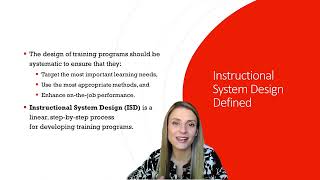 Training & Development - Lecture 1 - Instructional System Design Defined