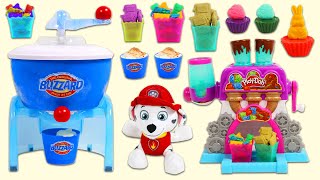 Paw Patrol Baby Marshall Makes Blizzard Soft Serve Ice Cream & Play Doh Candy Factory Super Video!