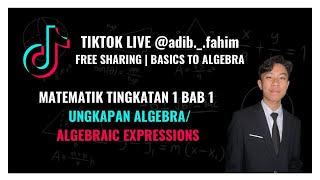 Matematik Tingkatan 1 Bab 5 : Ungkapan Algebra | Free Sharing Algebra TTLive Part 1