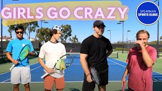 USTA 5.5 Coach Chase Makes The Girls Go Wild!! | Men's Tennis Doubles Set