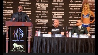 FLOYD MAYWEATHER v CONOR McGREGOR  *THE FINAL* - FULL & UNCUT PRESS CONFERENCE / MAYWEATHER-McGREGOR