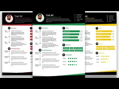 Как создать шаблон Awesome Elegant Resume в Microsoft Word 2019 Elegant Resume