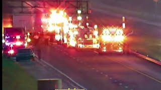 Semi-truck on fire closes southbound lanes on Florida Turnpike