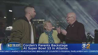 James Corden's Parents Backstage At Super Bowl 53