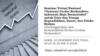 webinar nasional gratis GENERASI CERDAS BERKARAKTER