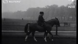 ROYAL: King George V horseriding in Rotten Row (1935)