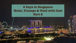 6 Days in Singapore | Hotel, Transportation & Food with Cost | Part 2