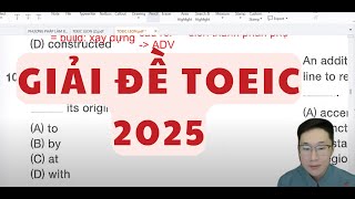 GIẢI ĐỀ TOEIC 2025