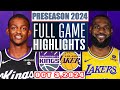 Sacramento Kings Vs Los Angeles Lakers  Full Game Highlights Oct 3,2024 NBA Preseason