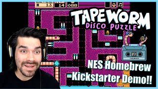 New NES Homebrew Game for 2021!! [Tapeworm: Disco Puzzle] [Kickstarter Demo]