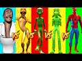 dance challenge : dame tu cosita vs Skibidi Toilet Vs spiderman vs patila vs me kemaste, green alien