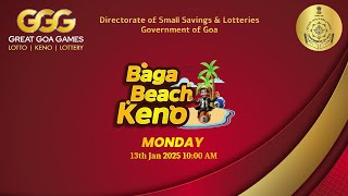 BAGA BEACH KENO | 10:00 AM | 13-01-2025 | Contest No:S4-KC-BB-MO-08-20250113 | GGG LOTTERY |