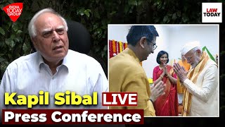 SCBA President Kapil Sibal Addresses Press Conference on PM-CJI Ganesh Pooja Meet | Law Today Live