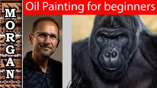 Oil painting for beginners Gorilla Under painting - Jason Morgan